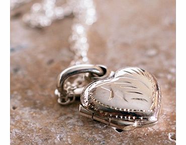 SILVER Your First Heart Locket With Necklace