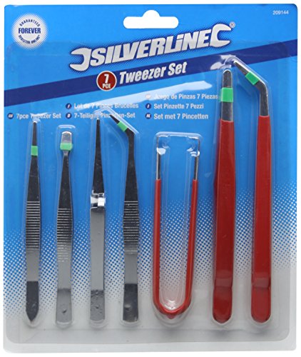 Silverline Tools Silverline 209144 Tweezer Set 7-Piece