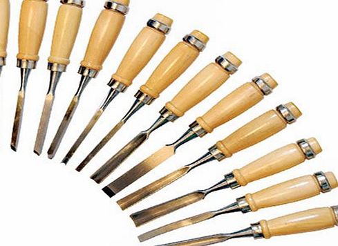Silverline Tools Silverline 250241 Precision Wood Carving Set 12-Piece 200mm