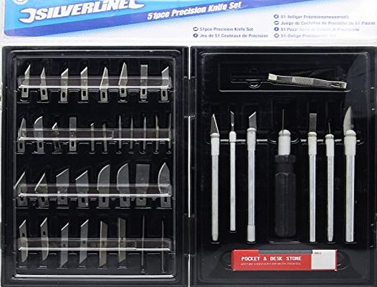 Silverline Tools Silverline 251239 Hobby Knife Set 51-Piece