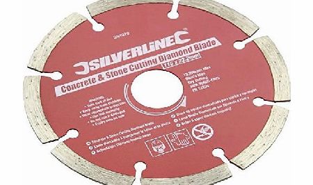 Silverline Tools Silverline 394979 Concrete and Stone Cutting Diamond Blade 115 x 22.2mm