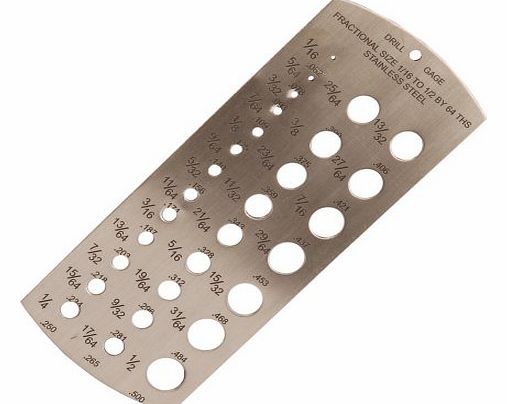 Silverline Tools Silverline 457063 Drill Gauge 1/16 - 1/2-inch