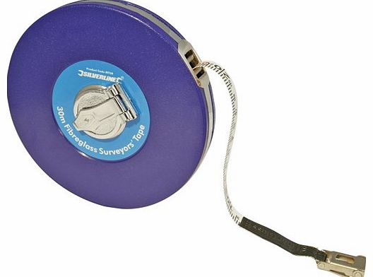 Silverline Tools Silverline MT40 Fibreglass Surveyors Tape 50m