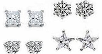 64W Set of 4 Earrings with Swarovski Elements