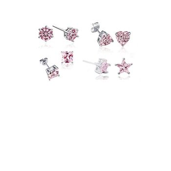 Silvexcraft 64Y - PAIR OF STAR SHAPED SWAROVSKI EARRINGS