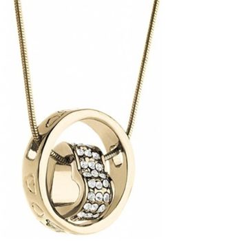 Silvexcraft Crystal Heart Necklace with Swarovski Elements