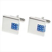 Simon Carter Blue Crystal Offset Cufflinks by