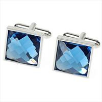 Simon Carter Blue Facet Square Cufflinks by