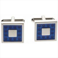 Simon Carter Blue Polka Dot Moat Cufflinks by