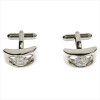 Simon Carter Clear Crystal Arch Cufflinks by