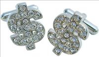 Simon Carter Crystal Dollar Cufflinks by