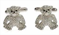 Simon Carter Crystal Teddy Cufflinks by