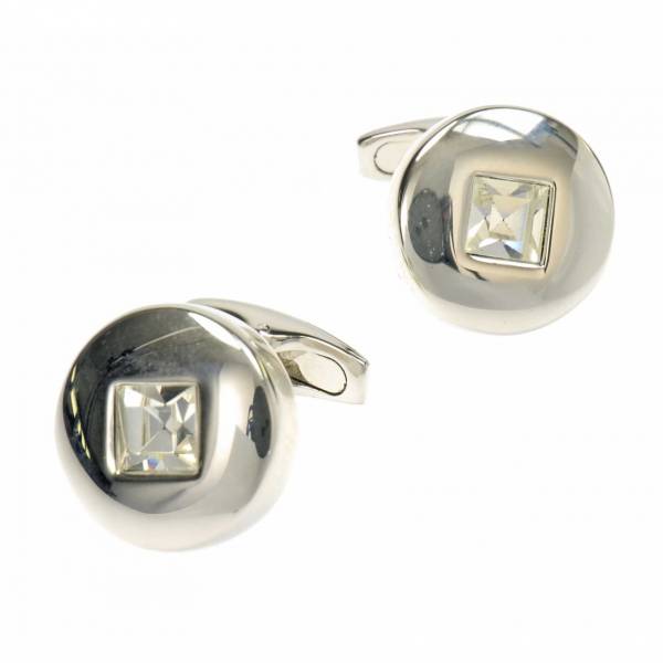 Simon Carter Diamond Disc Clear Cufflinks