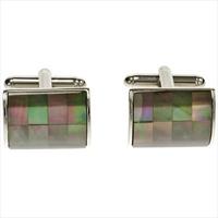 Simon Carter Grey Bowed Barrel Cufflinks by