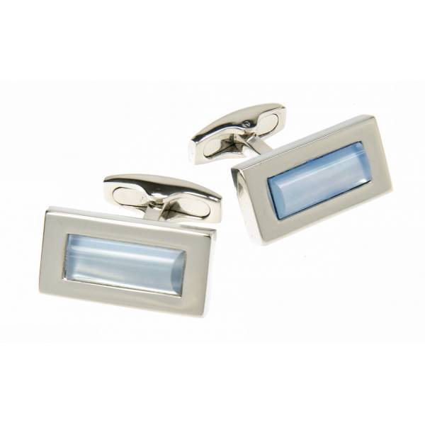 Simon Carter Light Blue Bar Cufflinks