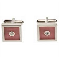 Light Rose Square Infinity Cufflinks by