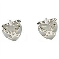Simon Carter Mother Of Pearl Crossed Heart Cufflinks by