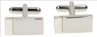Simon Carter Mother of Pearl Offset Rectangle Cab Cufflinks by