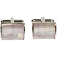 Simon Carter Pink Bowed Barrel Cufflinks by