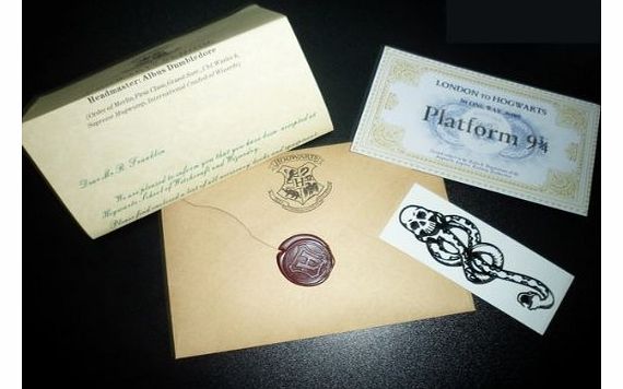 Simon Hot Gift HARRY POTTER HOGWARTS ACCEPTANCE LETTER Free tatttoo Prop