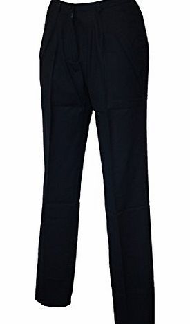 Simon Jersey Ladies Front Fasten Navy Trousers 14 34L