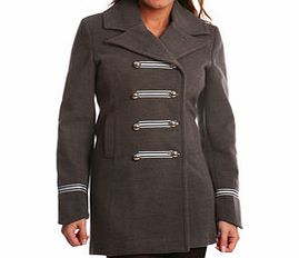 Simonette Grey wool blend double breasted coat
