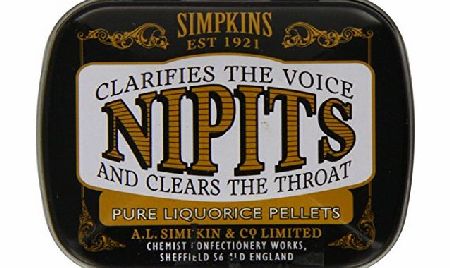 Simpkins Nipits Liquorice Pellets Original Pocket-Size Tins 12 g (Pack of 6)
