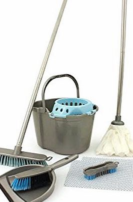 Simple DIY Mop and Broom Cleaning Set Dustpan and Brush Mop Bucket Scrubbing Floor Wash Kit
