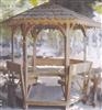 Simple Gazebo with seats: 2500 x 2500 x 3500 - Natural wood