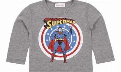 Simple Kids Superman T-shirt Heather grey `2 years,3
