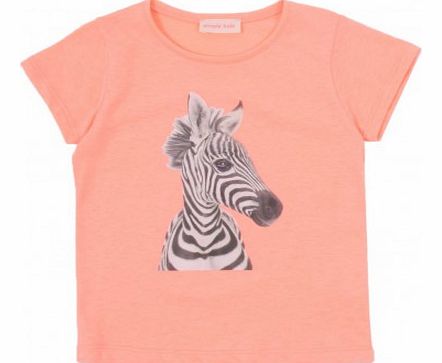 Simple Kids Zebra T-shirt Peach `8 years,12 years