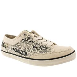 Simple Male Simple Snotire-The Ryde Fabric Upper Fashion Trainers in White and Grey