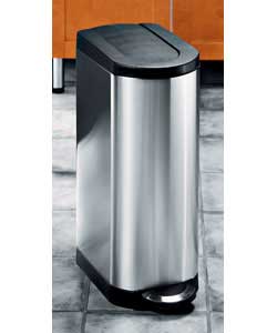 Simplehuman 35 ltr slim line brushed steel pedal bin