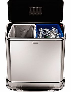 Simplehuman Rectangular Steel Bar Recycler, 48L