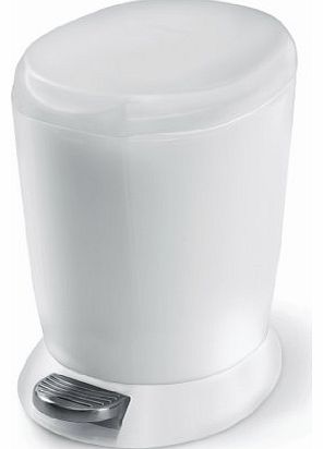 simplehuman Round Pedal Bin, 6 L - White Plastic