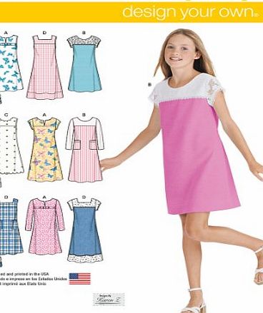 Simplicity Sewing Pattern 1457 - Girls Plus Pullover Jumper Sizes:8 1/2 - 16 1/2