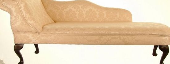 Simply Chaise Chaise Longue in a Luxurious Cream Damask Fabric