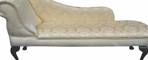 Simply Chaise CHAISE LONGUE IN CREAM DAMASK FABRIC
