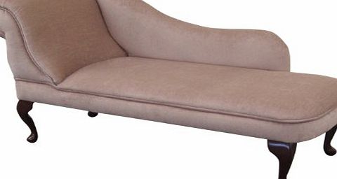 Simply Chaise Chaise Longue in Mink Soft Chenille fabric