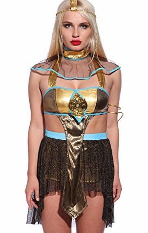 Ladies Sexy Queen Cleopatra Princess Egyptian GREEK ROMAN TOGA Goddess Costume Womens Fancy Dress HALLOWEEN HEN NIGHT Party Outfit