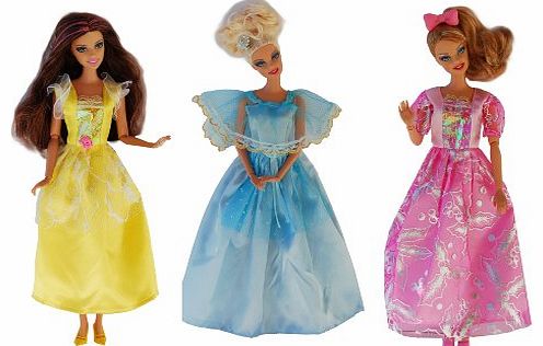 Dresses for Barbie - The Princess Collection (3 Dress Set) - DOLLS NOT INCLUDED