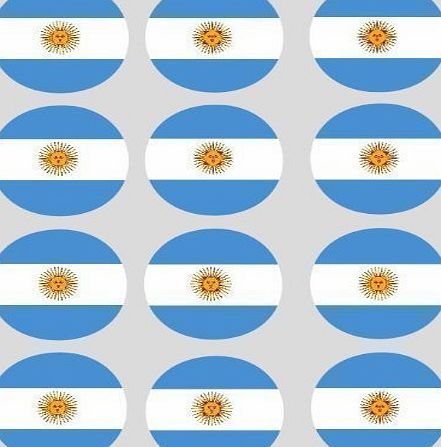 simply topps 12 Argentinian Flag cupcake 40mm Toppers rice paper fairy cake pre cut decorations