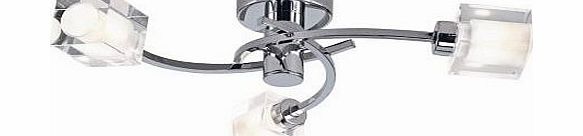 Glass Cubes 3 Light Ceiling Fitting