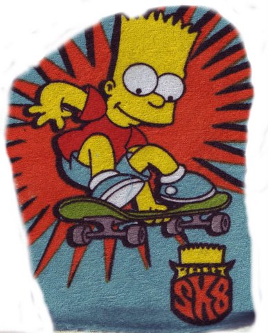Simpsons Bart Simpson Boys Wash Mitt - Blue