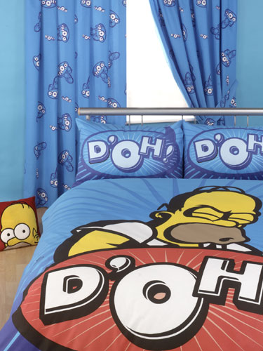 Simpsons Curtains Homer and#39;Speechand39; Design 54 drop