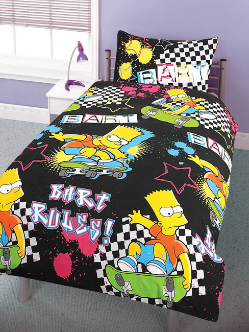 Simpsons Duvet Cover and Pillowcase Bart Simpson