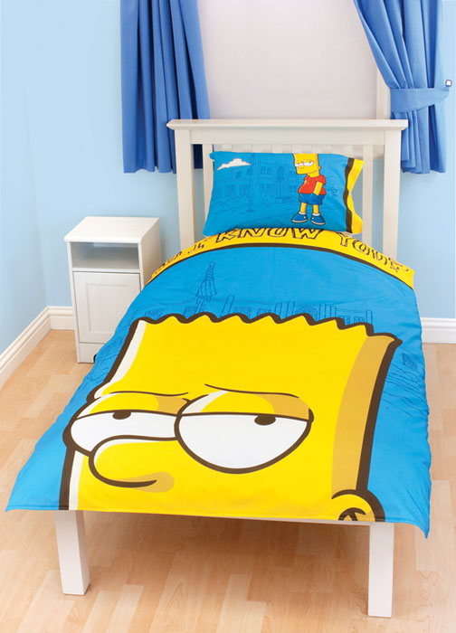 Simpsons Duvet Cover and Pillowcase Bart