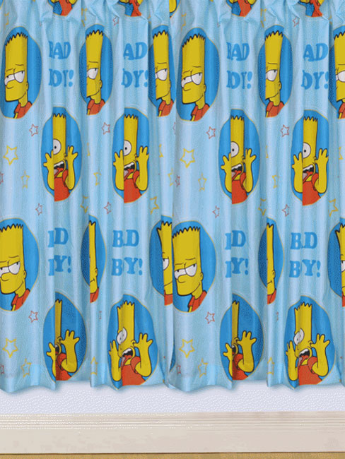 Simpsons Mischief Curtains 54` Drop