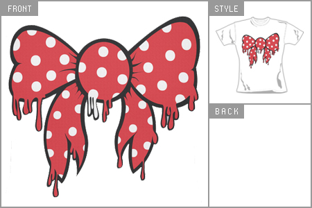 Sin Star (Bow) Ladies T-shirt sta_bow_wh