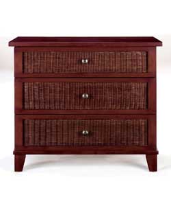 singapore 3 Drawer Chest - Walnut